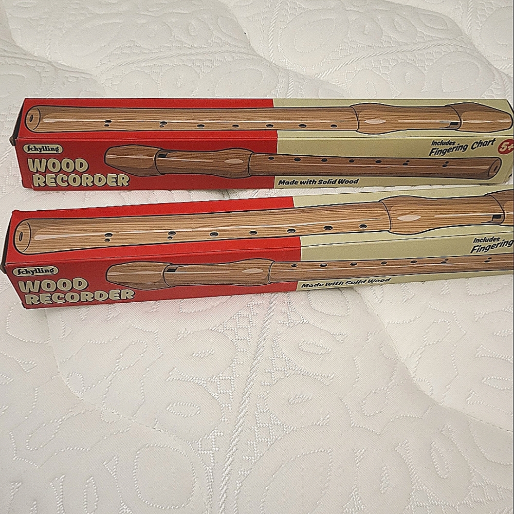 2 SCHYLLING Children 5+ Learn to play Wood  RECORDER Beginners INSTRUMENT